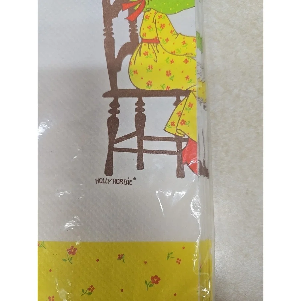 NEW Vtg 1970s American Greetings Holly Hobbie Crepe Paper Tablecloth 59
